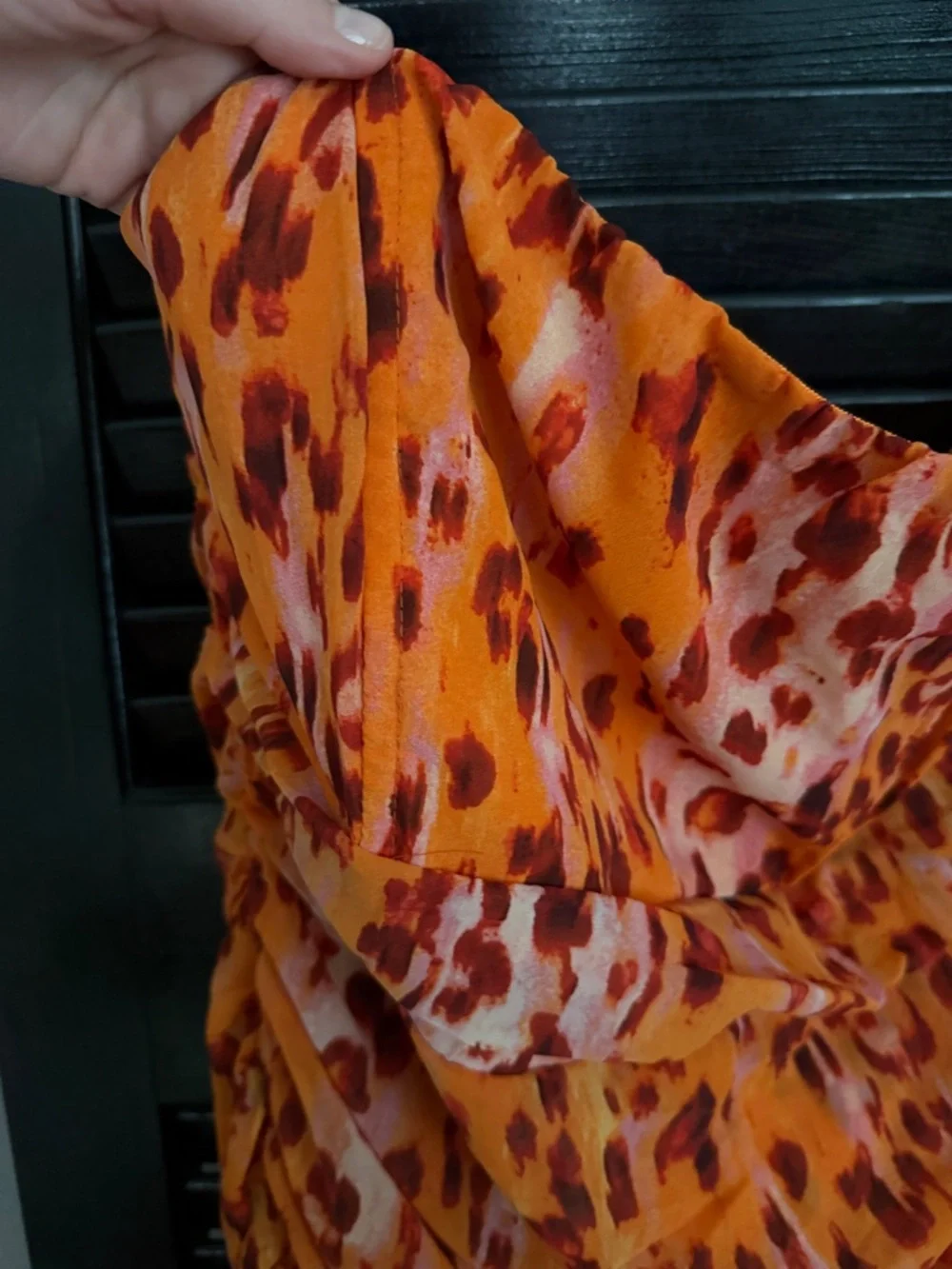 NWT Love & Lemonade Orange Leopard Mini Dress Size XL - Picture 9 of 10